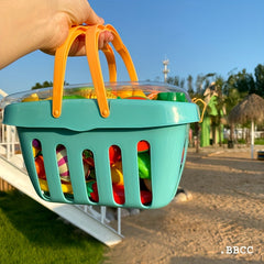 35pcs Kitchen Toy Set Fruit Vegetable Accessories Shopping Basket