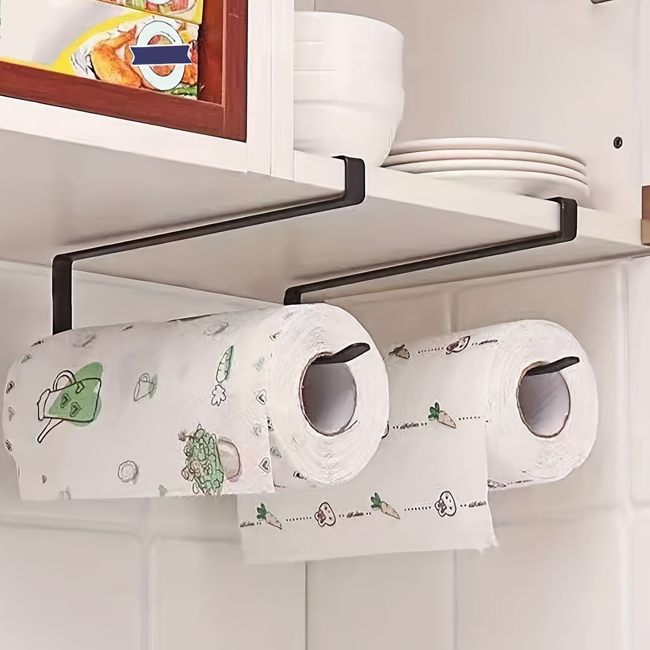 Clip Type Paper Towel Holder for Under Cabinets