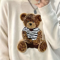 Bear Patch Sticker Animal Polyester Patch For Sewing Embroidery Applique