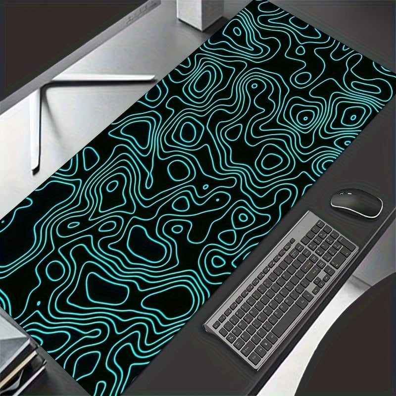 Topographic Map Large Mouse Pad Laptop Desktop Rubber Mouse Pad