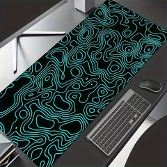 Topographic Map Large Mouse Pad Laptop Desktop Rubber Mouse Pad