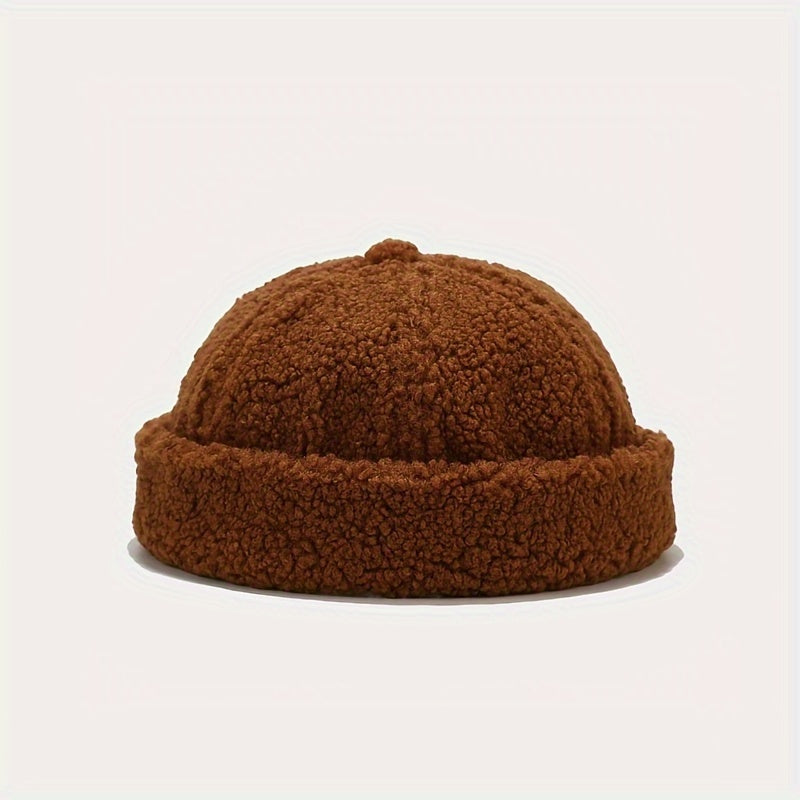 Cashmere Warm Caps Adjustable Brimless Hat Windproof Hat