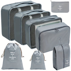 8 Pcs Travel Luggage Bag Sets - Versatile Storage Bags