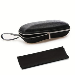 Honeycomb Pattern Glasses Case Hard Eyewear Protector Zipper Storage Box