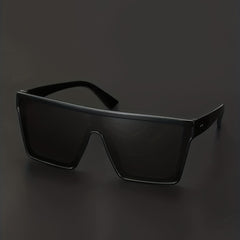 Oversized Flat Top Sunglasses Y2K Rivet Square Frame Glasses UV400