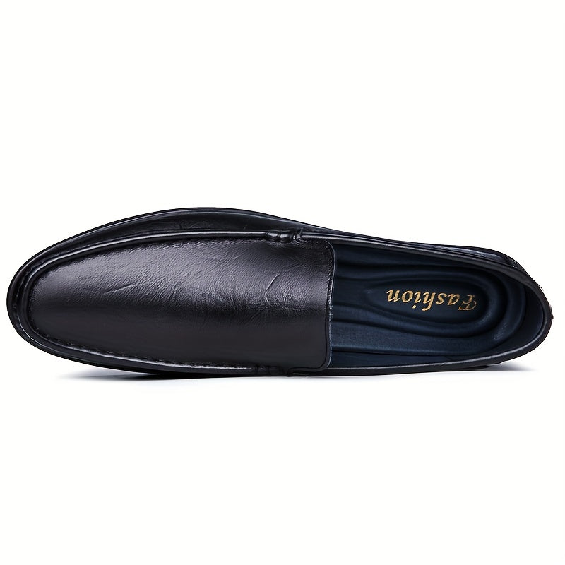Men's Moc Toe Loafer Shoes Comfy Non slip Slip On Shoes