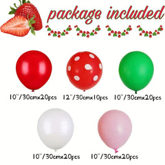 Strawberry Party Decoration Balloon Garland Set Girl Birthday Party Supplies