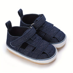 Baby Closed Toe Hook Loop Sandals Comfy Beach Shoes Crib Shoes