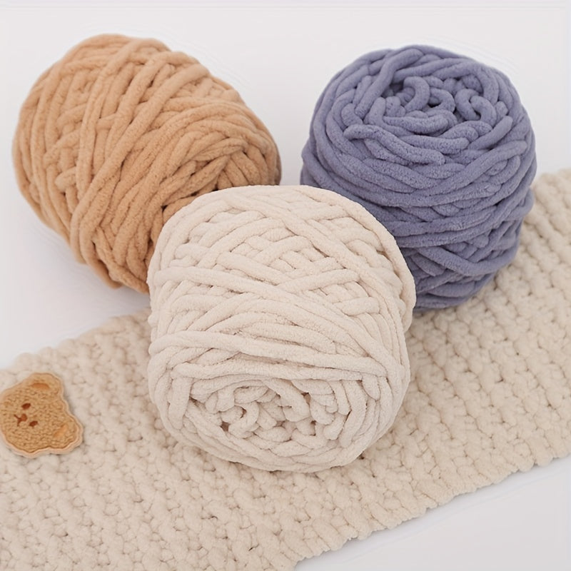 Ice Strip Thread Thick Wool Yarn Ball DIY Crochet Slipper Thread