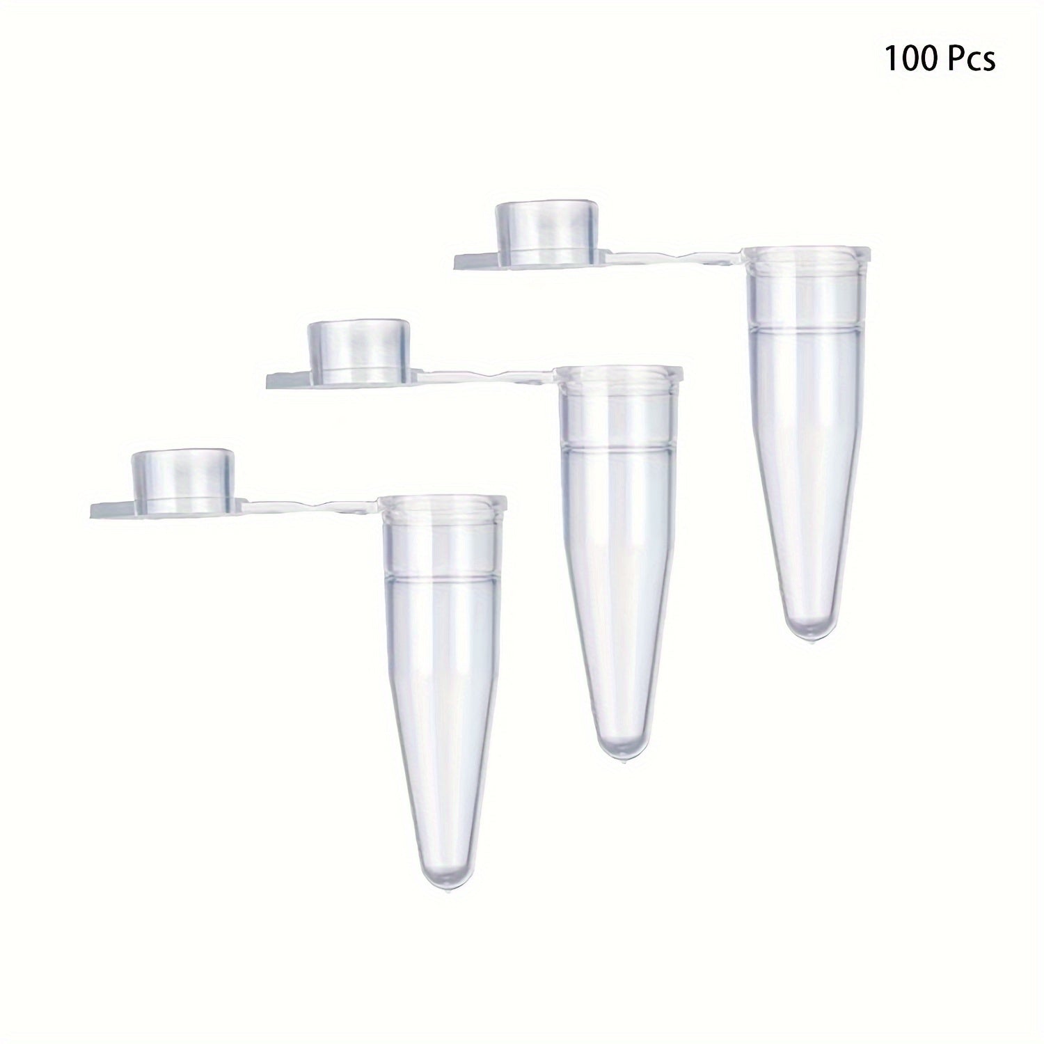 100pcs Microcentrifuge Tubes 0.2ml 0.5ml 1.5ml Snap Cap Test Tubes