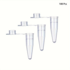 100pcs Microcentrifuge Tubes 0.2ml 0.5ml 1.5ml Snap Cap Test Tubes