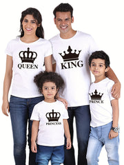 Matching Royal Family Graphic Print Tees