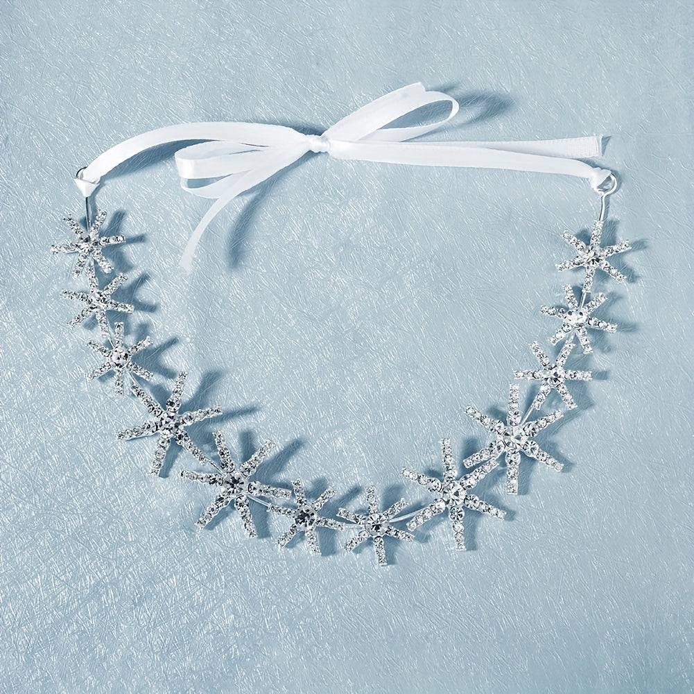 Rhinestone Star Decor Hair Band Bridal Wedding Headwear