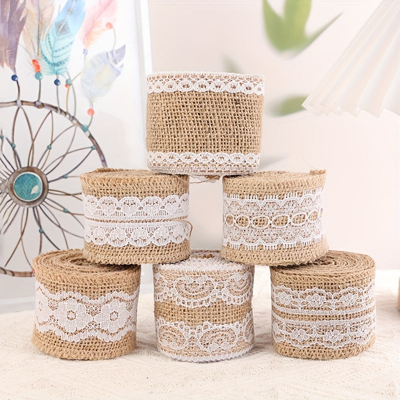 Jute Ribbon Roll Lace Styles Wedding Party Floral Supplies Gift Wrapping 2m