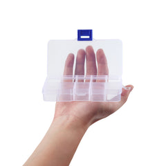 Adjustable Clear Compartment Plastic Organizer Box Bead Travel Storage