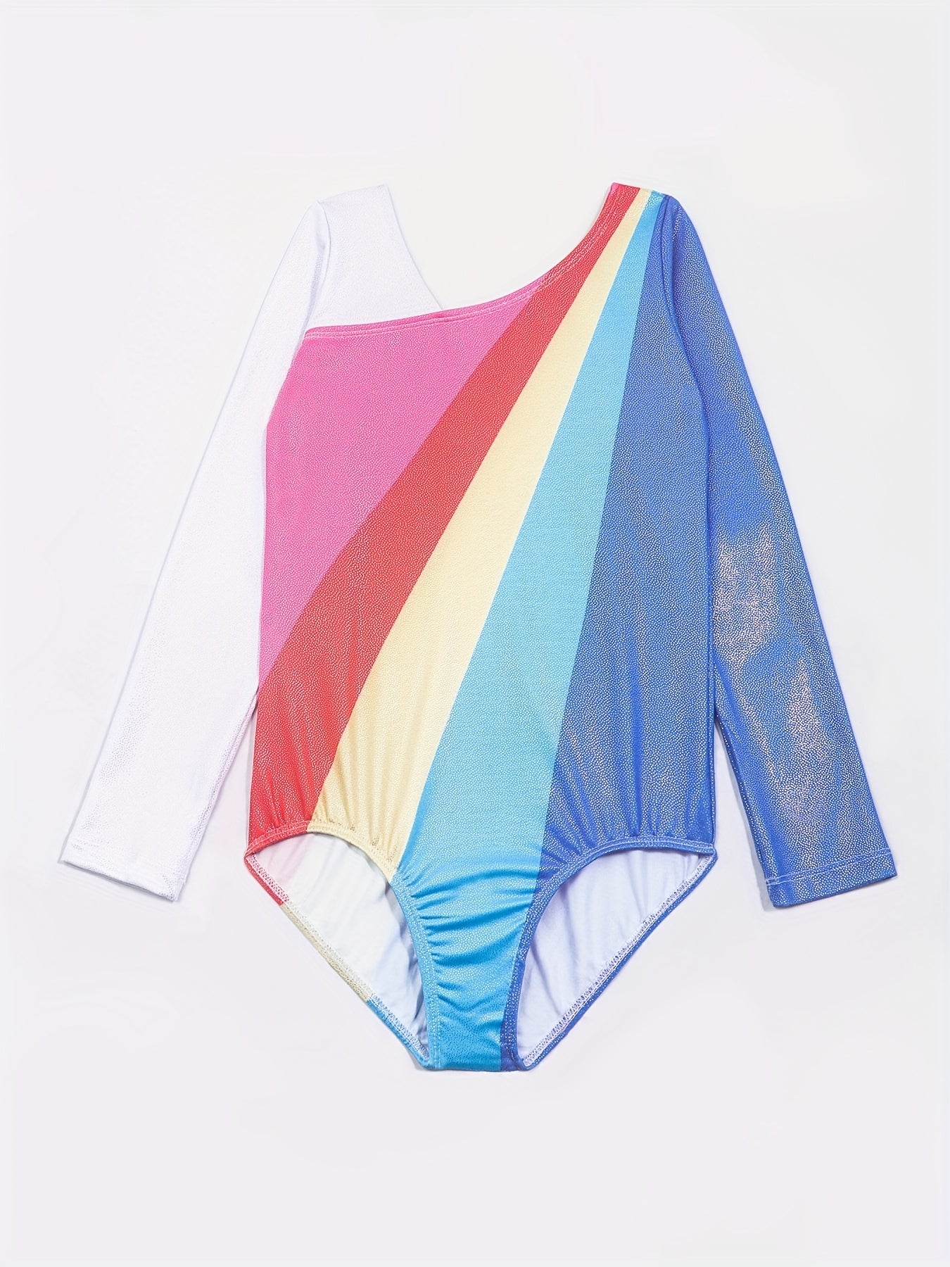 Girls Colorful Gymnastics Jumpsuit Long Sleeve Leotard