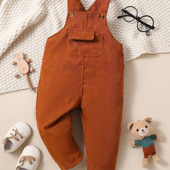Baby Casual Brown Overalls for Autumn and Winter