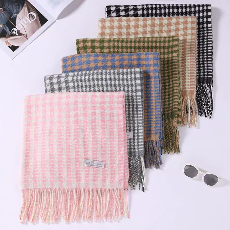 Women's Knitted Tassel Winter Cashmere Scarf
