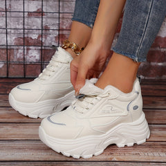 Non Slip Inner Heightening Warm Sneakers for Women