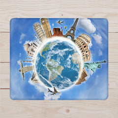 Printed Washable Mouse Pad for Office Laptops - Non-slip Rubber Base