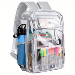 Clear Backpack Heavy Duty PVC See Through with Reinforced Straps