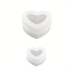 2pcs Heart Shape Silicone Moulds For DIY Resin Craft Soap Candle Pendants