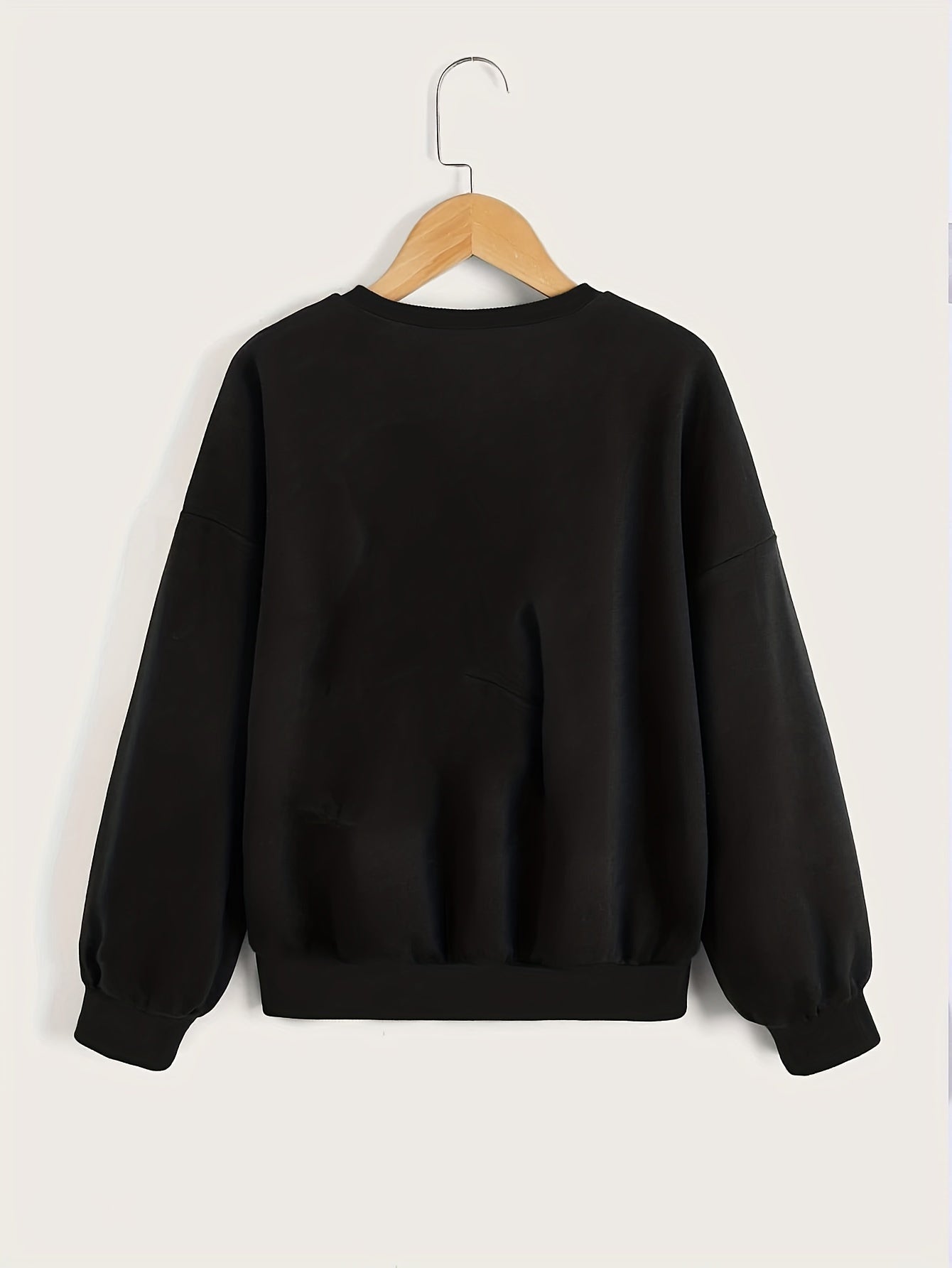 Girls' Top 'Faith' Letter Print Crew Neck Sweatshirt