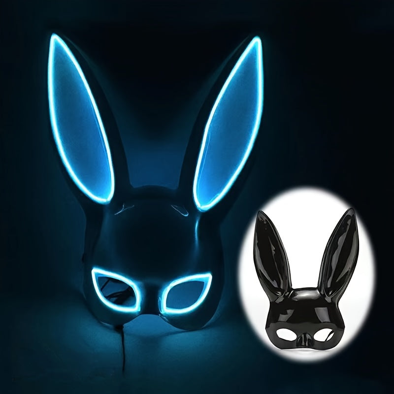 Christmas Prom Luminous Rabbit Mask Cartoon Rabbit Mask Easter Dress Up
