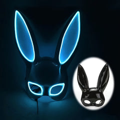 Christmas Prom Luminous Rabbit Mask Cartoon Rabbit Mask Easter Dress Up