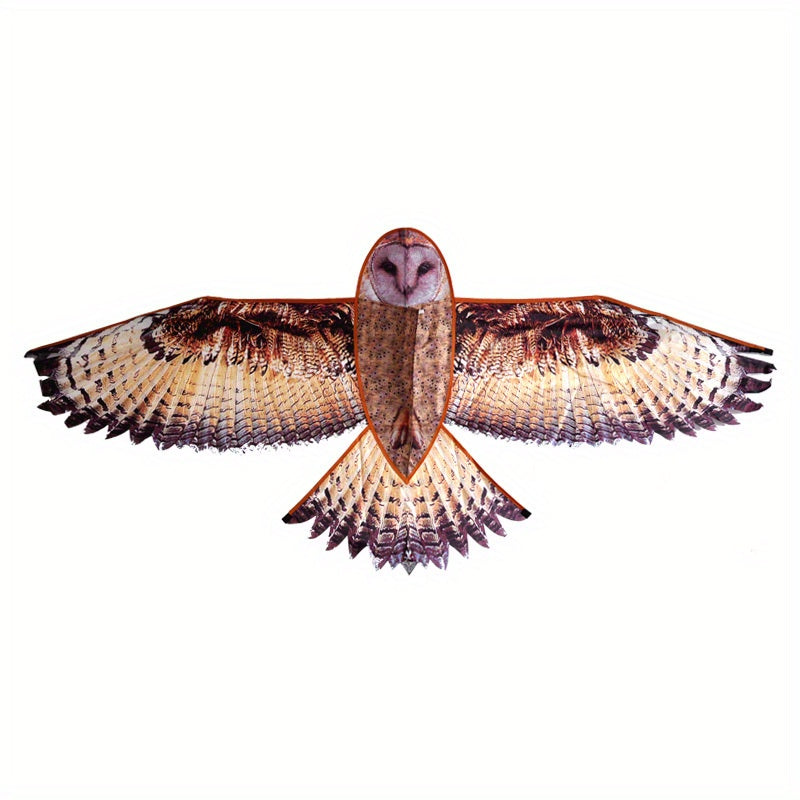 Lifelike Owl Kite Easy to Fly & Assemble Outdoor Fun Games Mini Bag