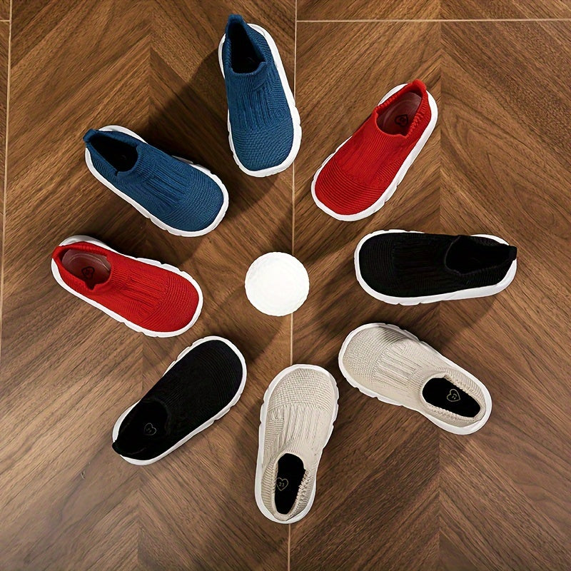 Boys Slip On Breathable Sock Shoes Soft Sole Sneakers for Outdoor Activities