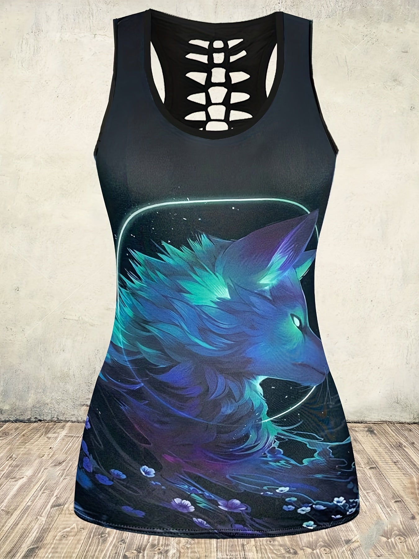 Wolf Graphic Tank Top for Women