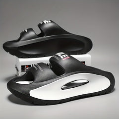 Men's Platform Slides Non Slip Slippers Open Toe Shoes