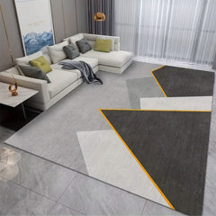 Modern Crystal Velvet Area Rug Non-slip Polyester