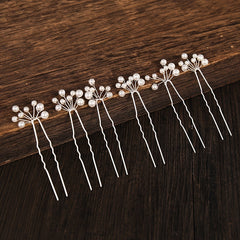 Silvery FauxPearl Bridal Hair Pins Wedding Hairpin
