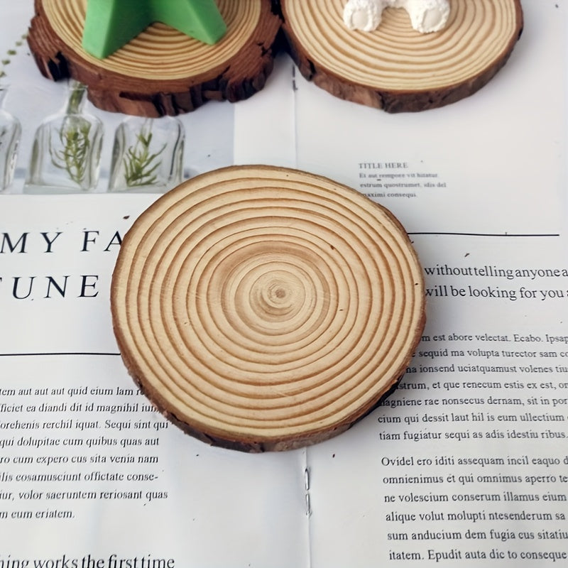 Gypsum Aromatherapy Candle Base Wooden Chip Round Decorative Tray