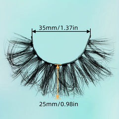 25mm 6D Faux Mink Eyelashes Soft Fluffy Wispy Natural False Lashes