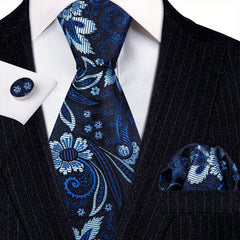 Men's Paisley Silk Tie Set for Formal Party