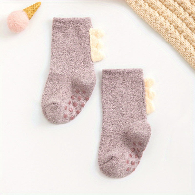 Girls Kids Dinosaur Crew Socks Thick Sleep Socks Children's Socks