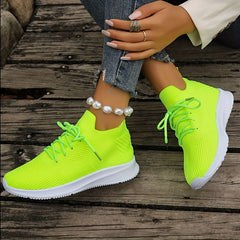Women's Lace-up Athletic Running Shoes Breathable Casual Sneakers