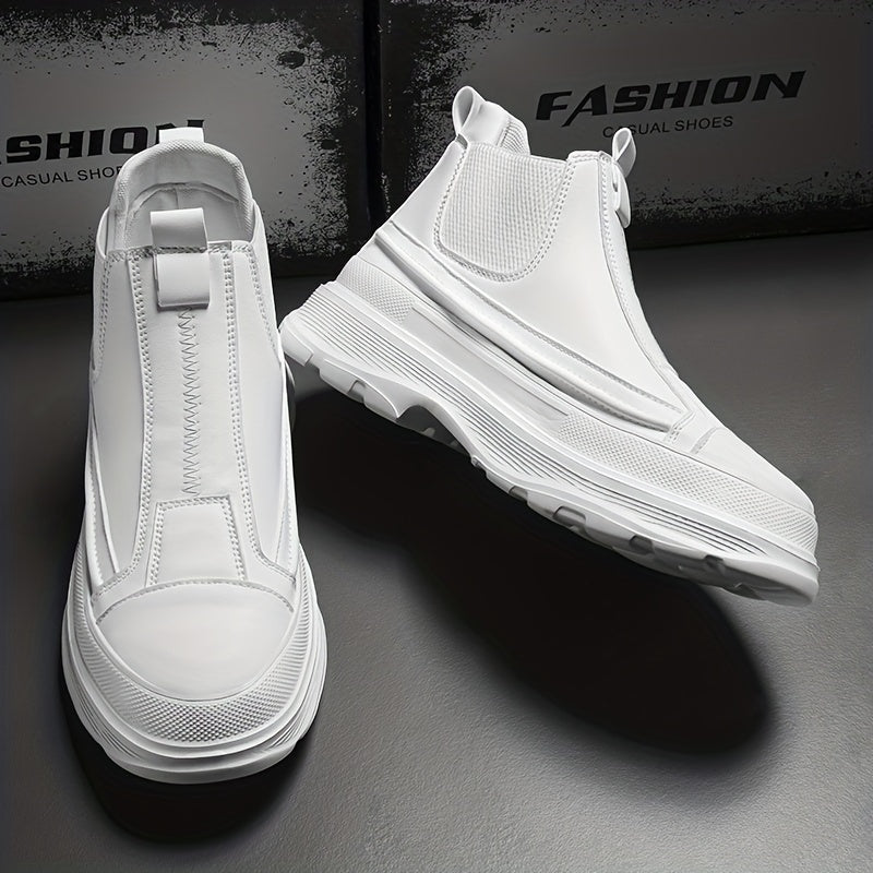 Men's Platform Slip on Boots Casual Shoes Slip Resistant Outsole