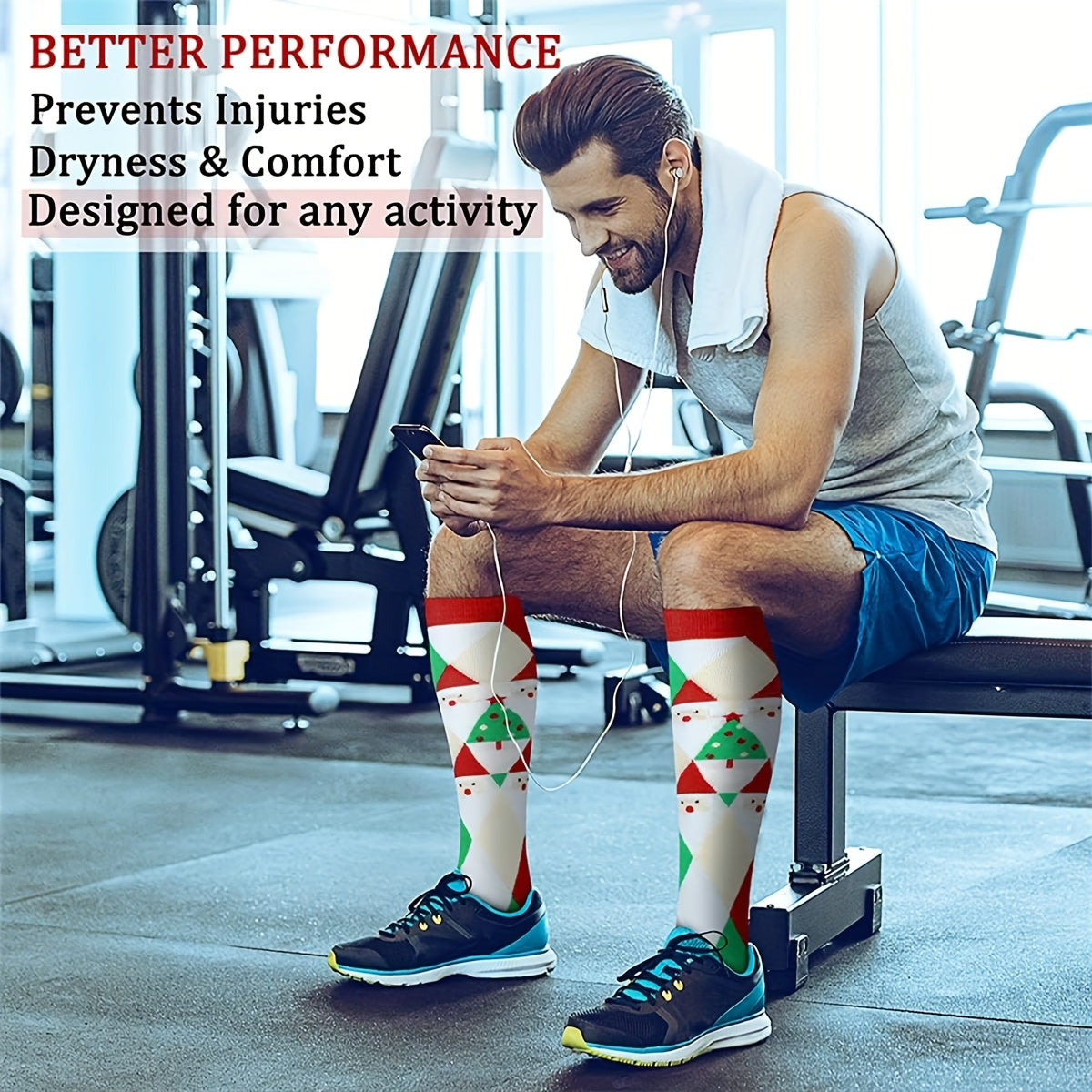 Knee High Copper Compression Socks for Women & Men 15-25 mmHg