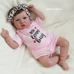 Realistic 20 Inch Saskia Lifelike Baby Doll Soft Silicone Real Life Baby Doll