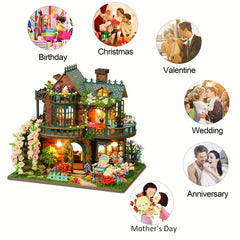 DIY Garden Dollhouse Kit 3D Building Model Home Decoration Birthday Gift
