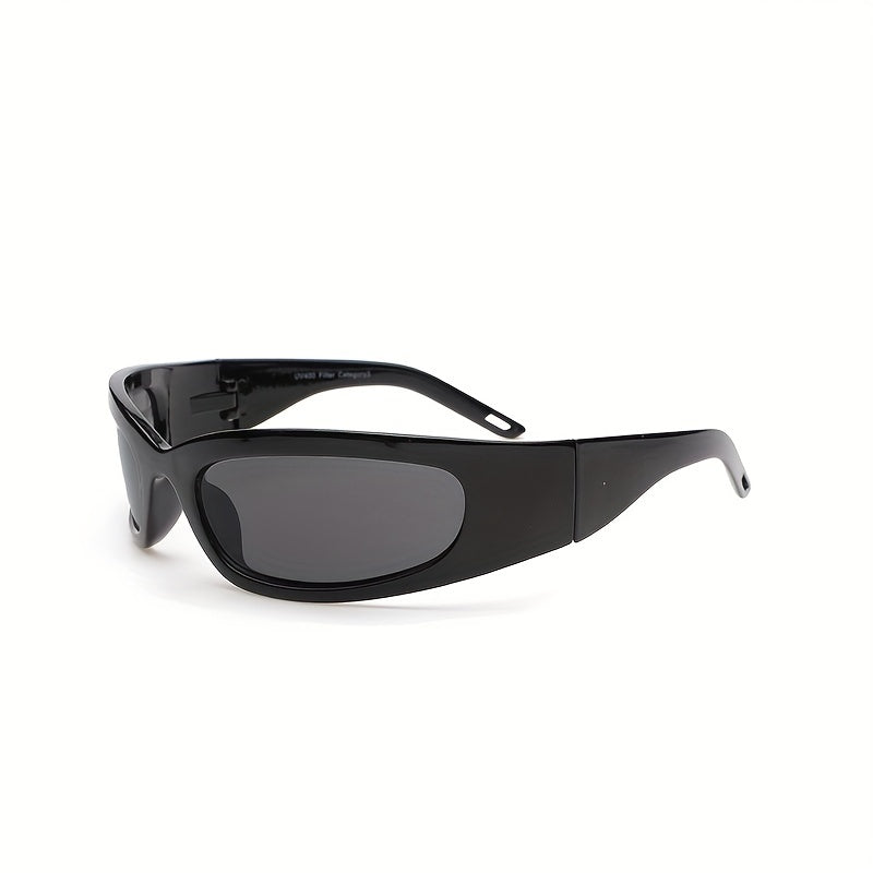 Y2K Wrap Around Sunglasses One-Piece Shield Glasses UV400