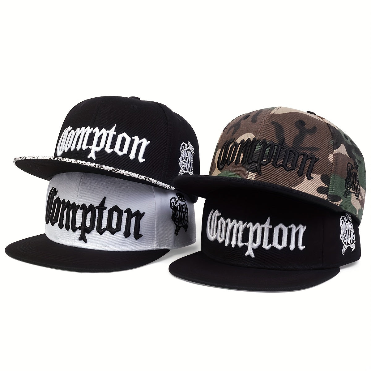 Men's COMPTON Baseball Cap Adjustable Hat for Spring Fall Summer