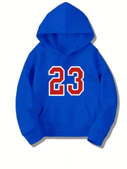 Girls Team Number Pattern Smart Hoodie for Halloween Party