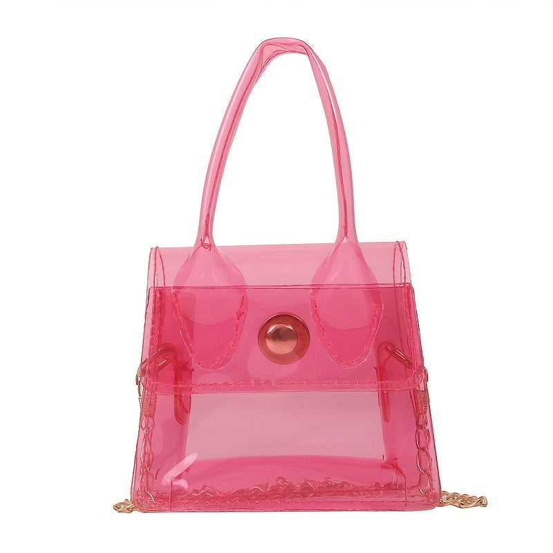 Kids PVC Jelly Chain Crossbody Bag Travel Handbag