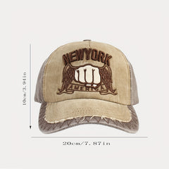 Washed Cotton Fist Embroidered Peaked Cap Sunshade Baseball Cap
