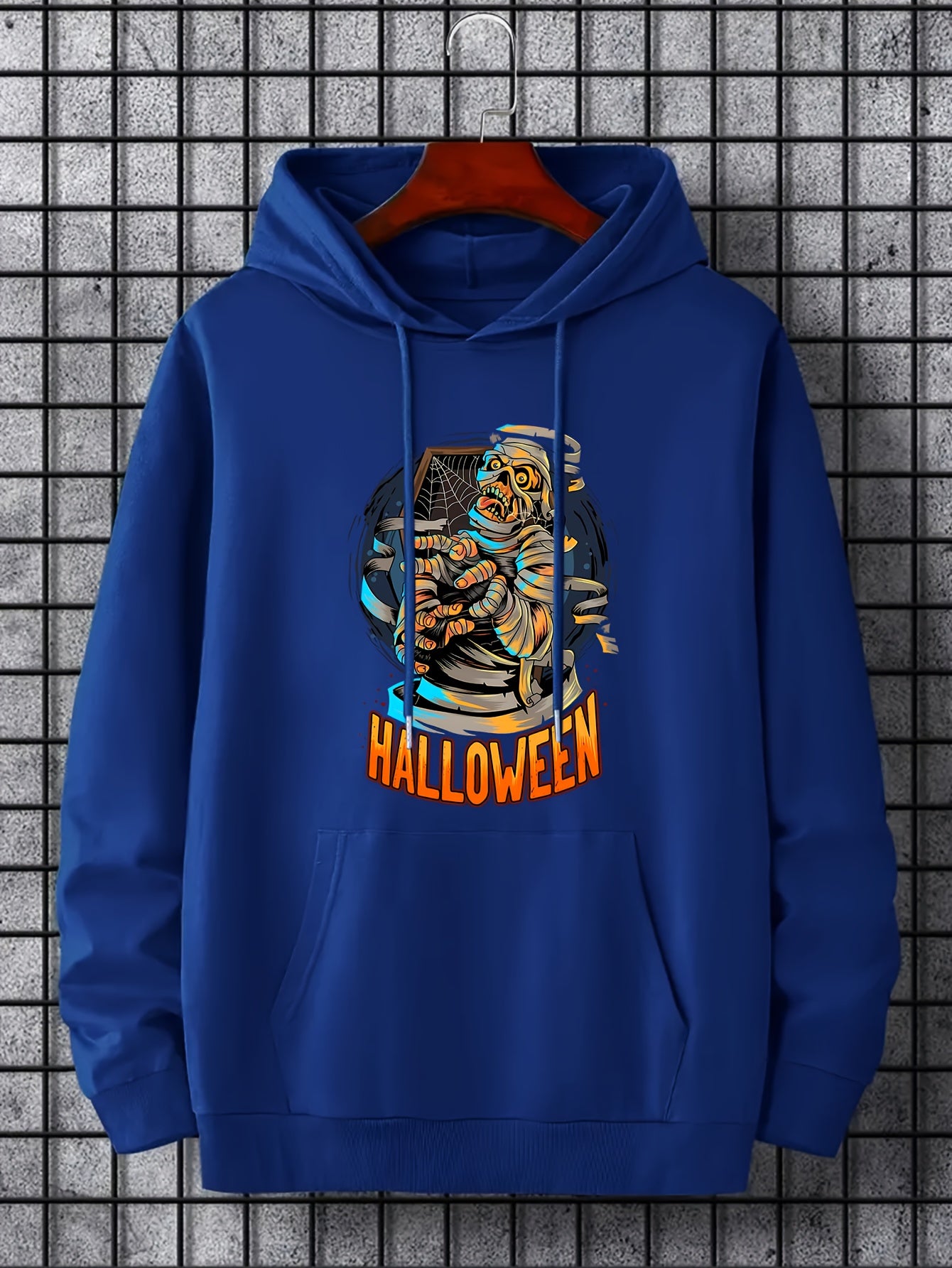 Men's Mummy Skeleton Graphic Hoodie Halloween Style